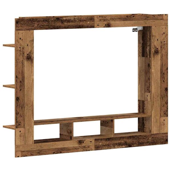 vidaXL Meuble TV Bois ancien 152 x 22 x 113 cm Bois d'ing&eacute;nierie
