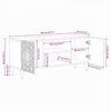 vidaXL Meuble TV Blanc 105 x 33,5 x 46 cm Bois de mangue massif