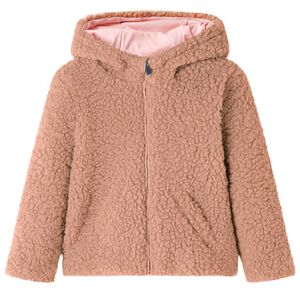Veste à capuche pour enfants fausse fourrure cognac clair 116