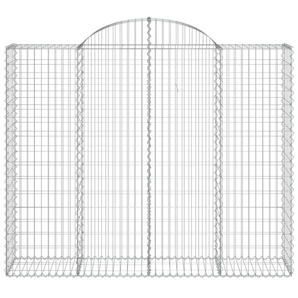 vidaXL Paniers à gabions arqués 9 pcs 200x50x160/180 cm Fer galvanisé