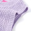 Gilet pull-over tricoté pour enfants lilas clair 128