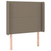vidaXL T&ecirc;te de lit &agrave; LED Taupe 103x16x118/128 cm Tissu