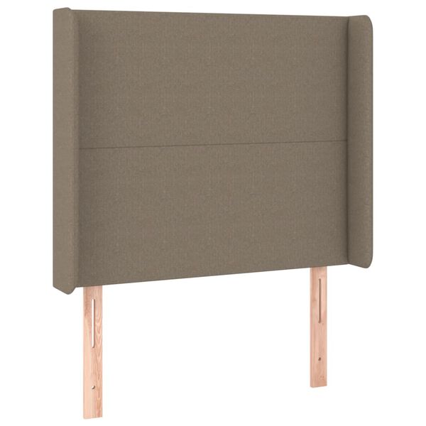 vidaXL T&ecirc;te de lit &agrave; LED Taupe 103x16x118/128 cm Tissu