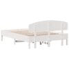 vidaXL Cadre de lit sans matelas blanc 135x190 cm bois de pin massif