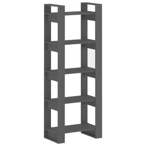 vidaXL Biblioth&egrave;que/S&eacute;parateur de pi&egrave;ce Gris 60x35x160 cm Bois massif