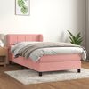 vidaXL Sommier &agrave; lattes de lit et matelas Rose 80x200 cm Velours