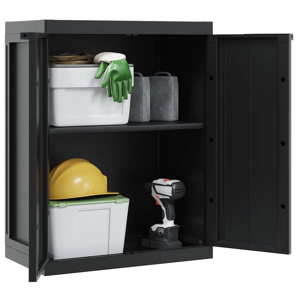 vidaXL Armoire de rangement d'ext&eacute;rieur noir 65x37x85 cm PP