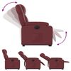 vidaXL Fauteuil inclinable électrique rouge bordeaux similicuir