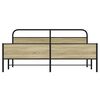 vidaXL Cadre de lit en métal sans matelas chêne sonoma 180x200 cm