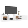 vidaXL Meuble TV Blanc 120x30x35,5 cm Bois d'ing&eacute;nierie