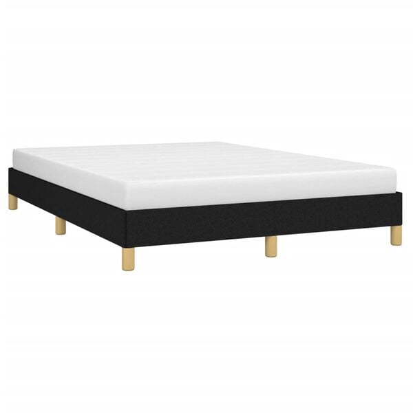 vidaXL Cadre de lit sans matelas noir 140x190 cm tissu