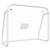 vidaXL But de football et filet blanc 125x96x60 cm acier et polyester
