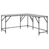 vidaXL Bureau sonoma gris 149x149x75 cm bois d'ing&eacute;nierie