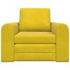 vidaXL Canapé-Lit Jaune 98 x 71 x 83 cm Velours
