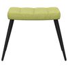 vidaXL Chaise de relaxation avec tabouret Vert Tissu