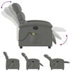 vidaXL Fauteuil inclinable de massage &eacute;lectrique gris fonc&eacute; tissu