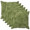 vidaXL Housse de coussin 6 pc HOUTEN Mod&egrave;le feuille 60 x 60 cm
