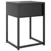 vidaXL Table de chevet Blanc 38x35x54 cm Acier