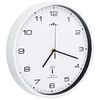 vidaXL Horloge murale radioguidée avec mouvement à quartz 31 cm Blanc