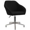vidaXL Chaise pivotante &agrave; manger Noir Tissu