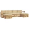 vidaXL Ensemble de canap&eacute;s d'ext&eacute;rieur 6 pcs Blanc et Beige