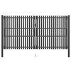 vidaXL Portail de jardin en acier 400x200 cm anthracite