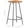 vidaXL Tabourets de bar lot de 2 bois d'acacia solide