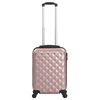 vidaXL Valise rigide Dor&eacute; rose ABS