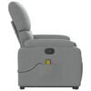 vidaXL Fauteuil de massage inclinable Gris clair Tissu