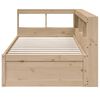 vidaXL Lit biblioth&egrave;que sans matelas 75x190 cm bois de pin massif