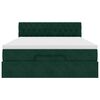 vidaXL Cadre de lit ottoman avec matelas vert fonc&eacute; 140x200 cm velours