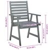 vidaXL Chaises &agrave; manger d'ext&eacute;rieur et coussins lot de 8 Acacia massif
