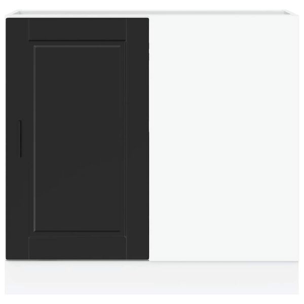 vidaXL Meuble bas de cuisine &laquo; Porto &raquo; en bois d'ing&eacute;nierie noir