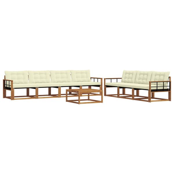 vidaXL Ensemble de canap&eacute;s d'ext&eacute;rieur 8 pcs Naturel et Cr&egrave;me