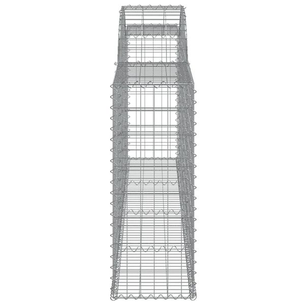 vidaXL Panier de gabions arqué 300x30x80/100 cm Fer galvanisé