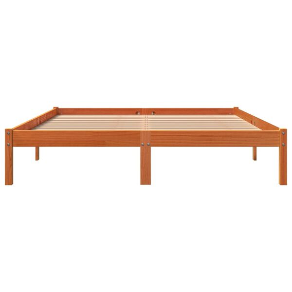 vidaXL Cadre de lit sans matelas cire marron 160x200cm bois pin massif