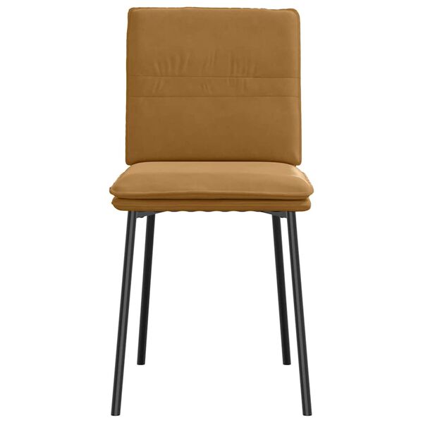 vidaXL Chaises à manger lot de 2 Marron Velours