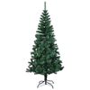 vidaXL Sapin de No&euml;l artificiel pr&eacute;-&eacute;clair&eacute; Vert 180 cm PVC et m&eacute;tal