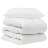 vidaXL Couette avec oreiller 2 pc Blanc Microfibre