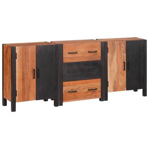 vidaXL Buffet 3 pcs Marron 55 x 30 x 75 cm Bois d'Acacia Massif