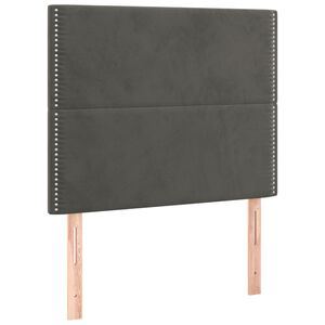 vidaXL T&ecirc;te de lit Gris fonc&eacute; 80x5x118/128 cm Velours