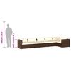 vidaXL Salon de jardin 6 pcs avec coussins R&eacute;sine tress&eacute;e Marron
