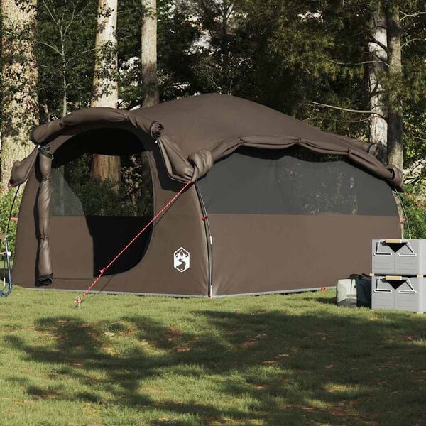 vidaXL Tente familiale tunnel 6 personnes marron imperm&eacute;able