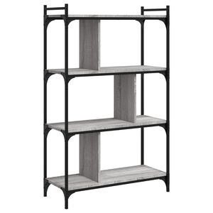 vidaXL Biblioth&egrave;que &agrave; 4 niveaux sonoma gris 76x32x123 cm