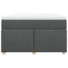 vidaXL Sommier &agrave; lattes de lit avec matelas Gris fonc&eacute; 120x200cm Tissu