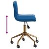 vidaXL Chaises pivotantes &agrave; manger lot de 2 bleu velours