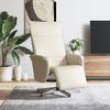 vidaXL Fauteuil inclinable avec repose-pieds cr&egrave;me similicuir