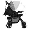 vidaXL Poussette pour b&eacute;b&eacute; 3-en-1 Gris clair et noir Acier