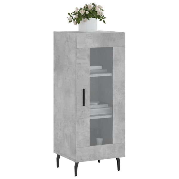 vidaXL Buffet Gris b&eacute;ton 34,5x34x90 cm Bois d'ing&eacute;nierie