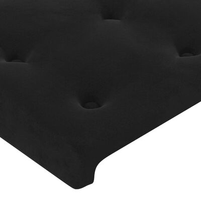 vidaXL Sommier à lattes de lit avec matelas et LED Noir 120x200 cm